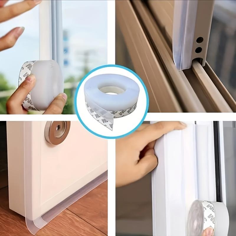 1 Roll Self-Adhesive Windproof Dust Seal Strip for The Door Bottom Transparent Sealing Strip Door Bottom Sealing Strip