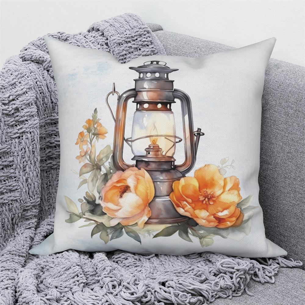 Květinový potisk Dekorativní povlak na polštářek na pohovku auto obývací pokoj Květina Rostlina Polštář