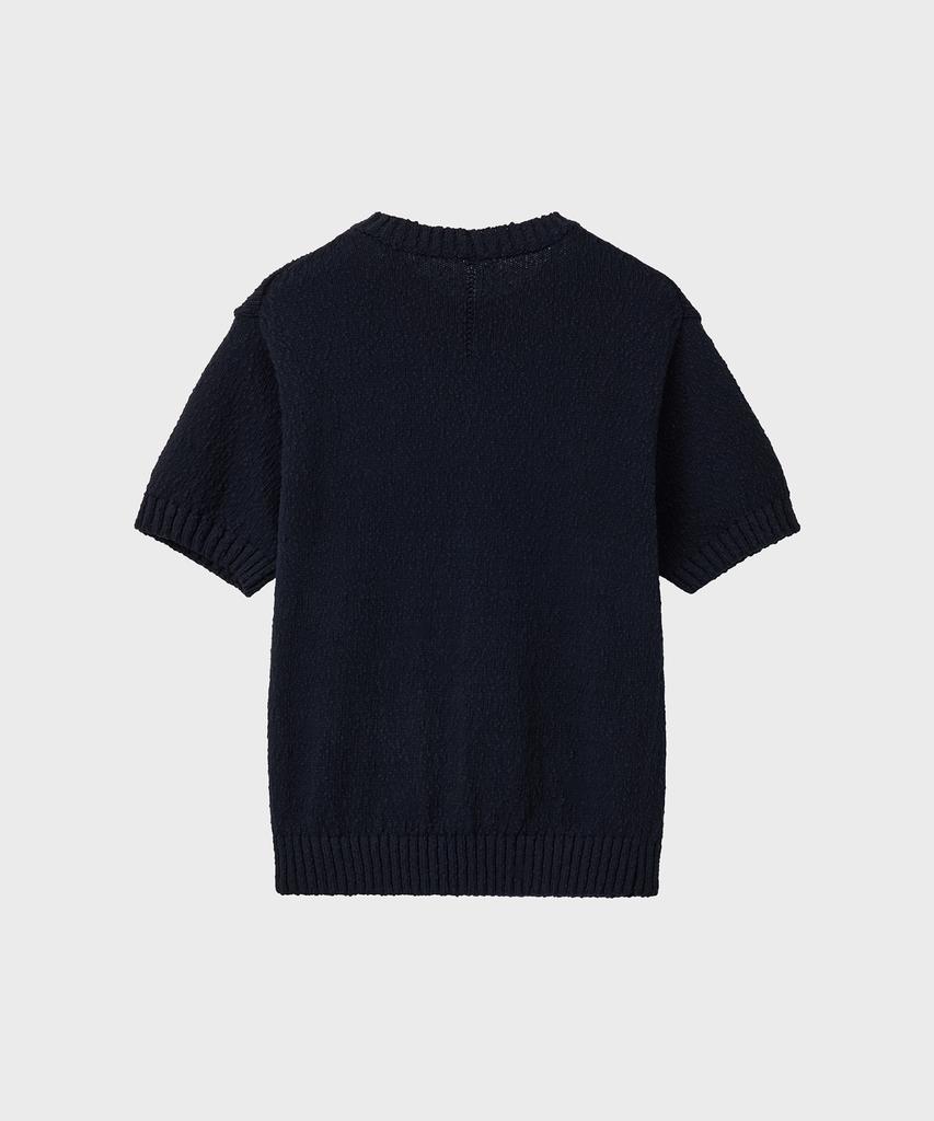 NOIRER Low Gauge Crop Half Knit (Navy)