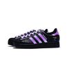 Adidas Originals Superstar 2 Leather Low top Skateboard Shoes Women's Black Purple JH9977(Team1704-SBOX)