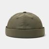 LDSLYJR Four Seasons Polyester Solid Docker Cap Brimless Hat Skullies Beanie Hats Landlord Sailor Cap Men and Women 30