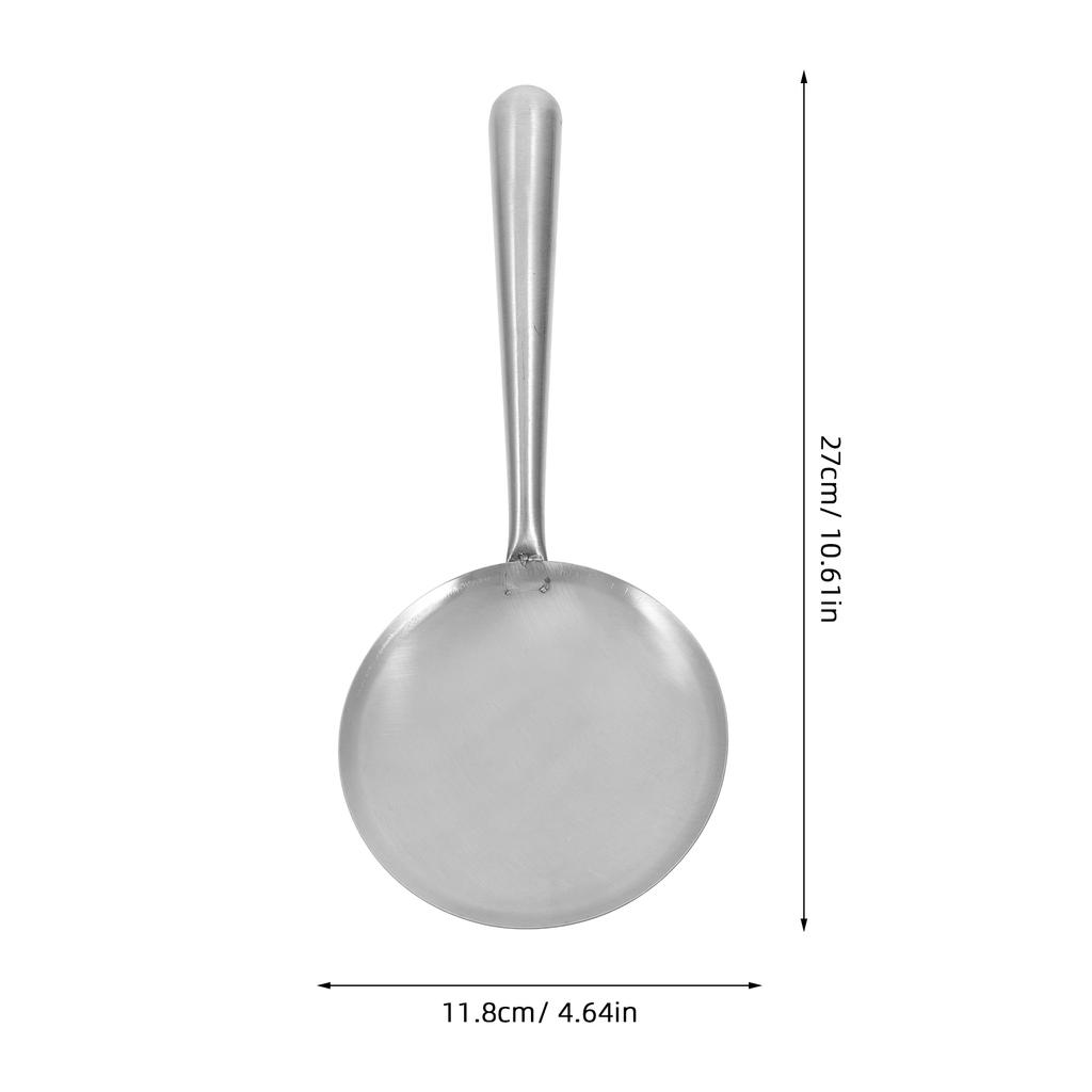 Stainless Steel Tofu Brain Shovel Kitchen Scoop Flat Bottom Rice Paddle Oil Soup Ladle Serving Spoon for Home Restaurant