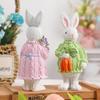 Easter Decorations, Sweater Rabbit Resin Figurine, Party Home Decor
