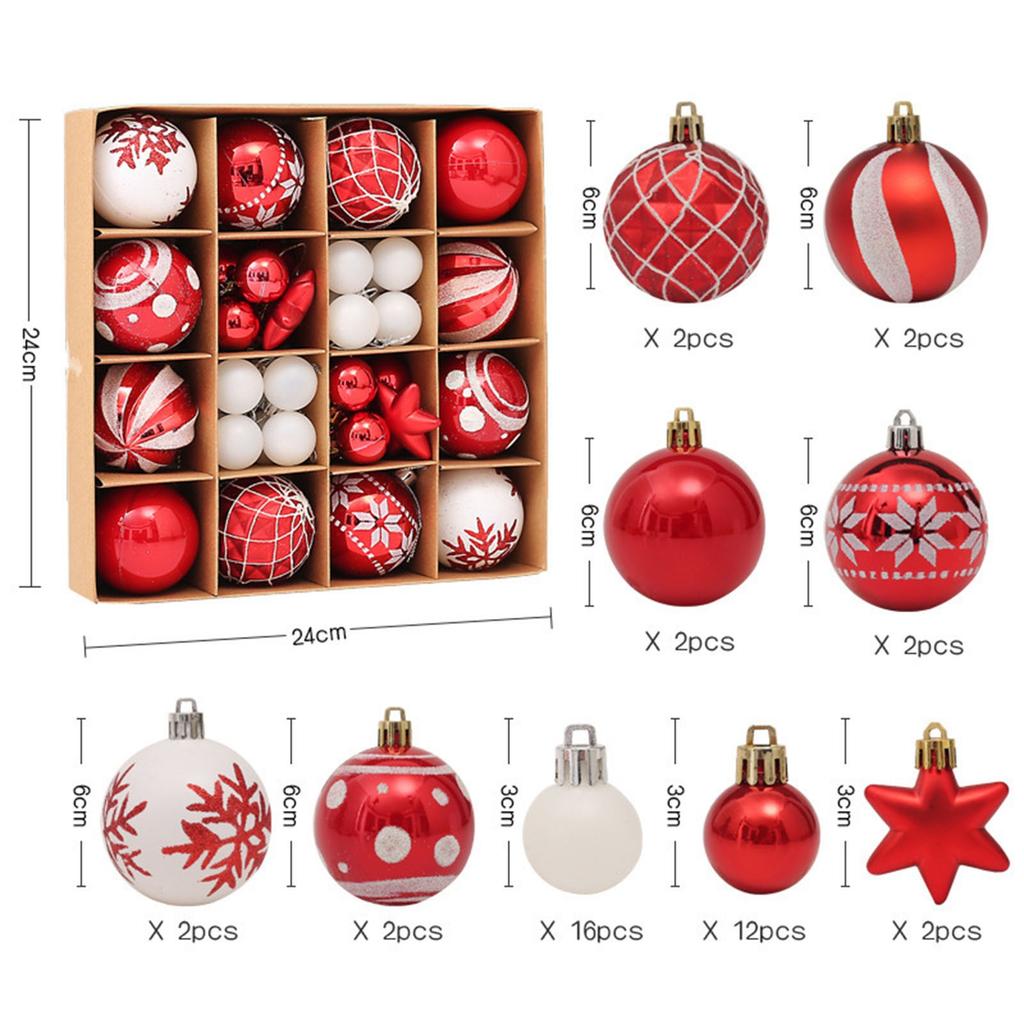 42Pcs Christmas Balls Pendant Xmas Tree Hanging Ornaments Christmas Decoration Ball 2025 Navidad Home Decor 2026 New Year Gift