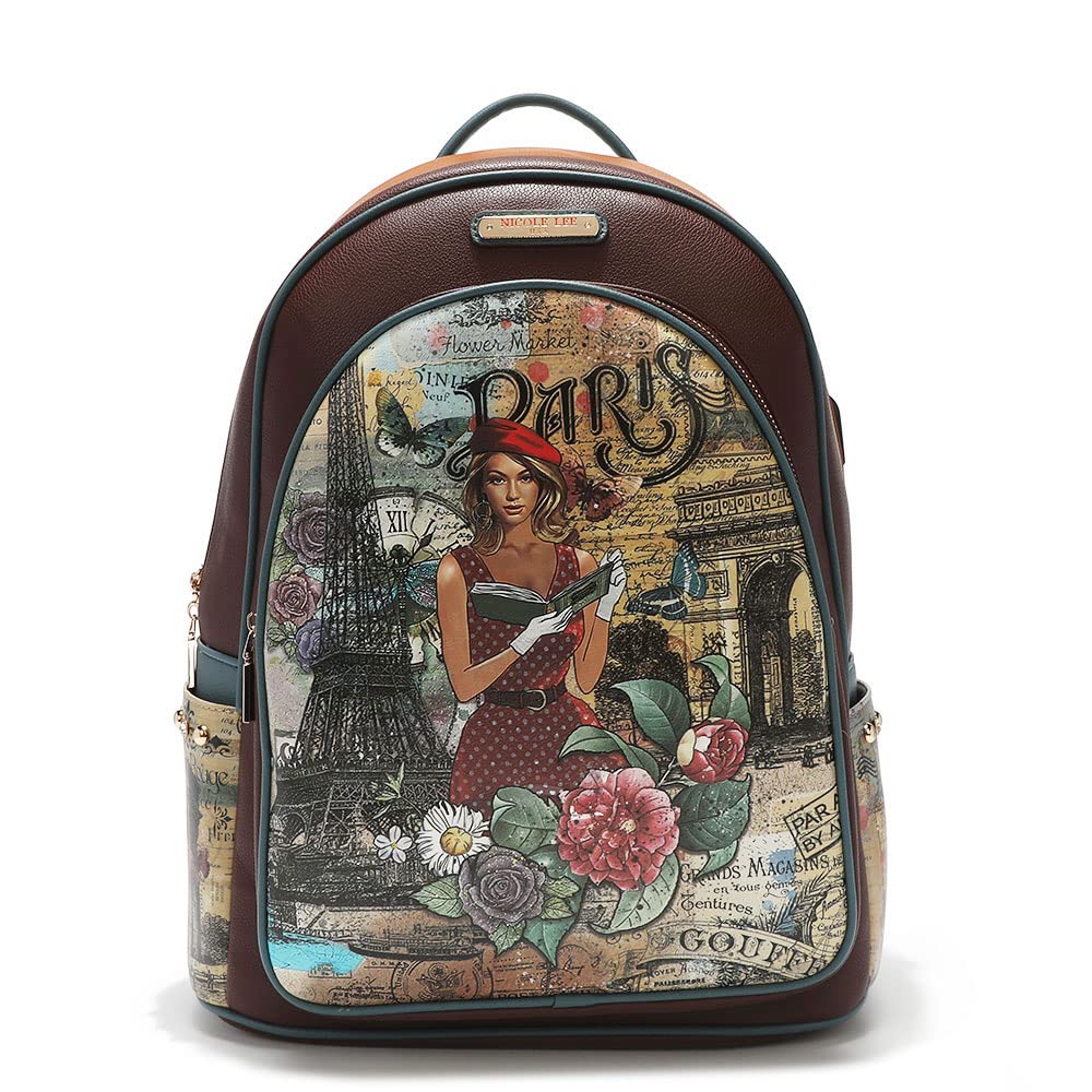 

NICOLE LEE BP16698 BACKPACK Rucksack Backpack Large Vegan Leather Vegan Sustainable SDGs Simple Instagram Present Gift Travel Mom Bag Overseas Bag