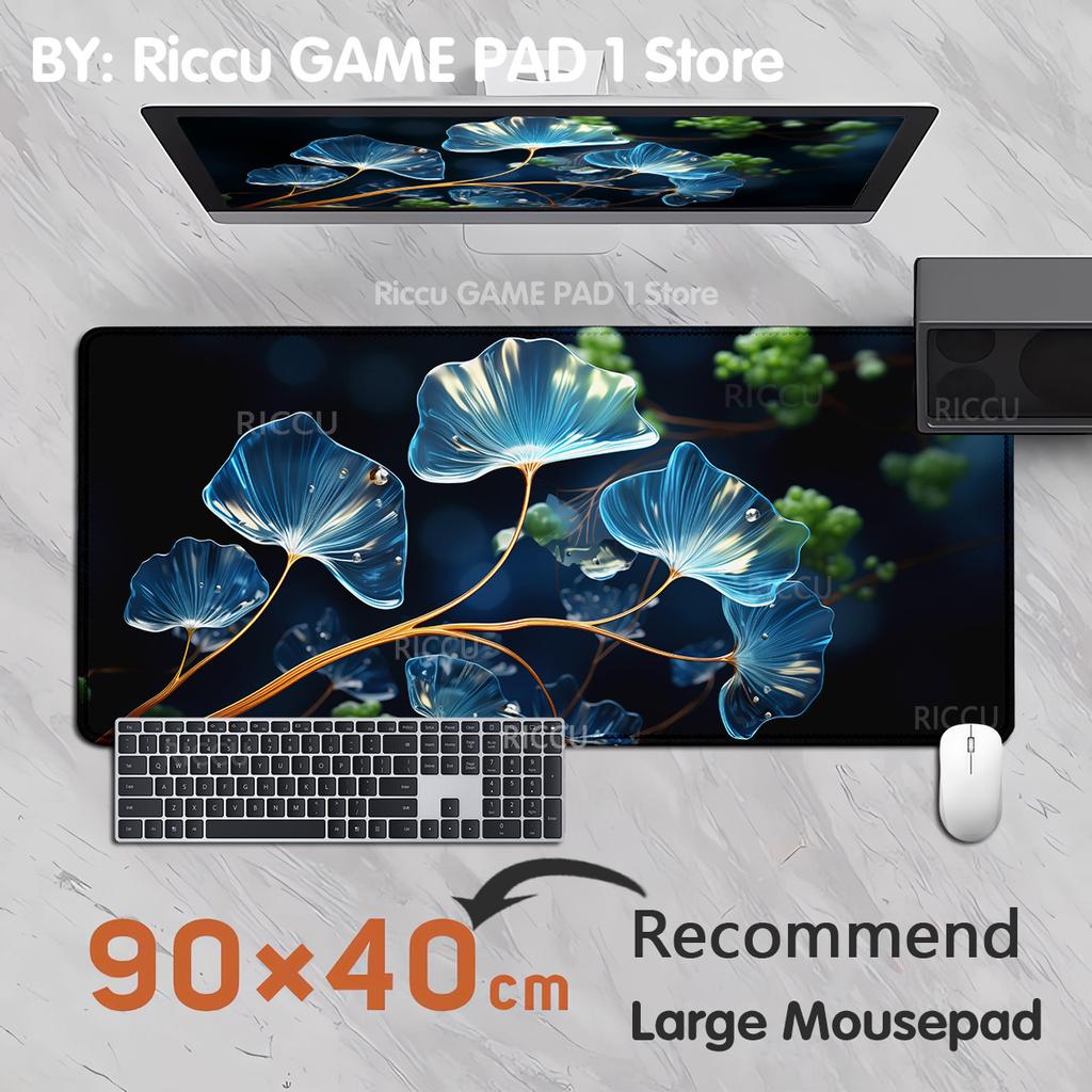 PC peripherals Anime vivid glass flower Mouse pad Desk XXL 400x800x2mm Gamer Keyboard Laptop Carpet Esports Non-slip rubber mat
