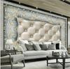 Wallpaper 3D Geometric Wall Mural Luxury Light Blue Background Mural Wall Decor Living Room Frescoes