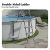 DoubleSided Pool Ladder Heavy Duty Double Sided Steel Weather Resistant Removable Entry