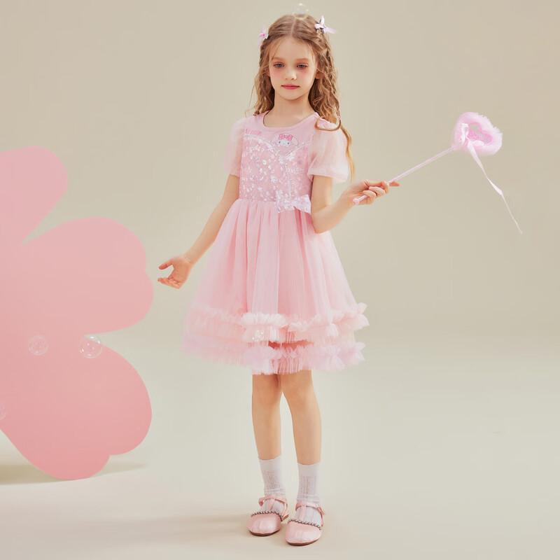 Hello Kitty Dívčí letní princeznovské šaty s flitry