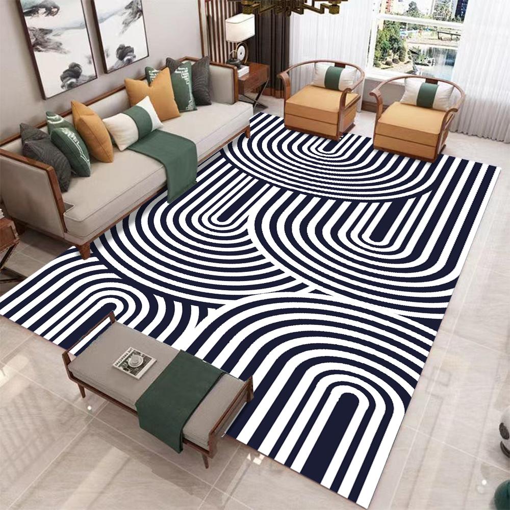 Modern Minimalist Carpet for Living Room Geometric Pattern Household Use Sofa Rugs for Study Room Homestay Hotel Mats Home