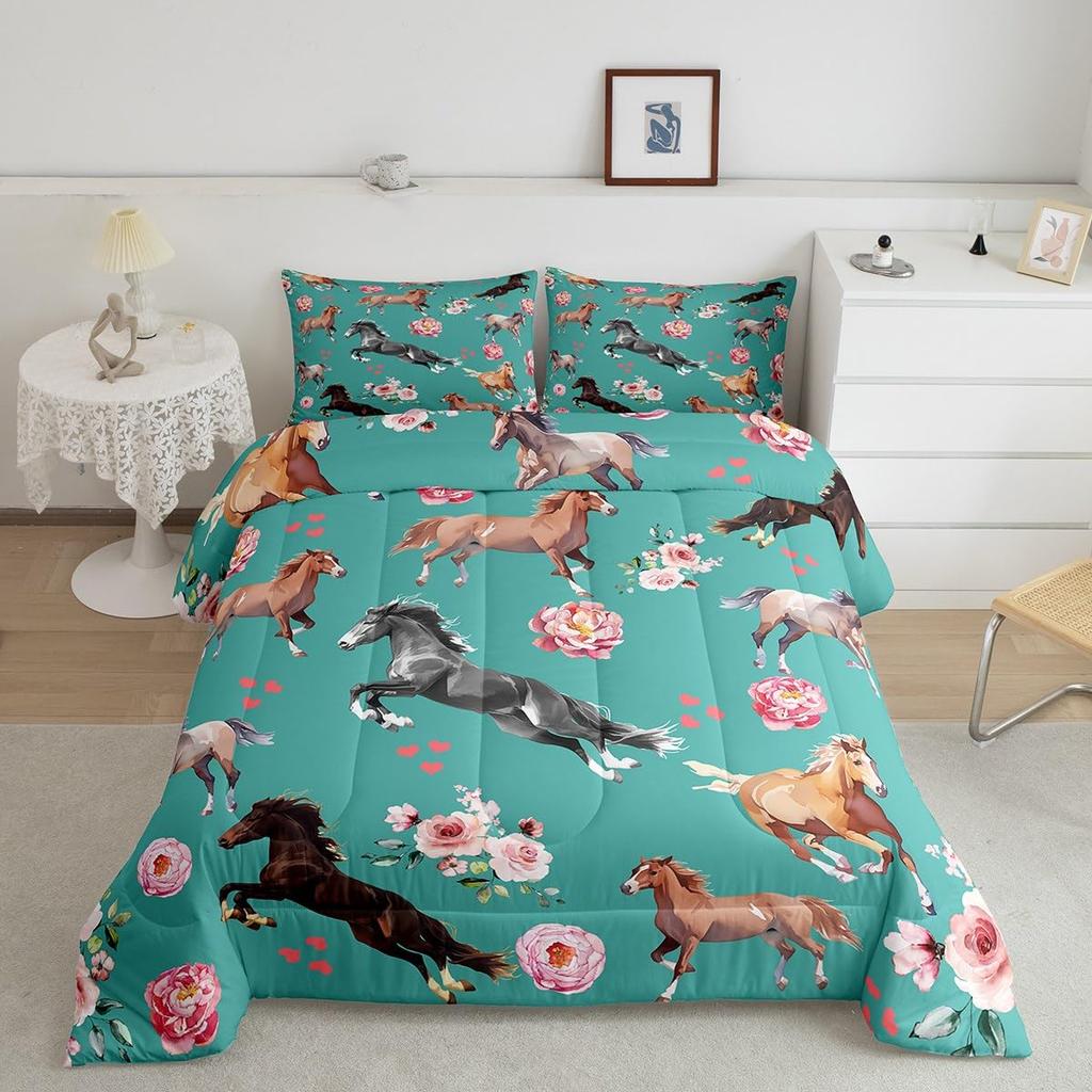 Erosebridal Sun and Moon Comforter Set Queen,Black and White Bedding Set for Kids Boys Girls,Psychedelic Tree of Life Down Comforter,Galaxy