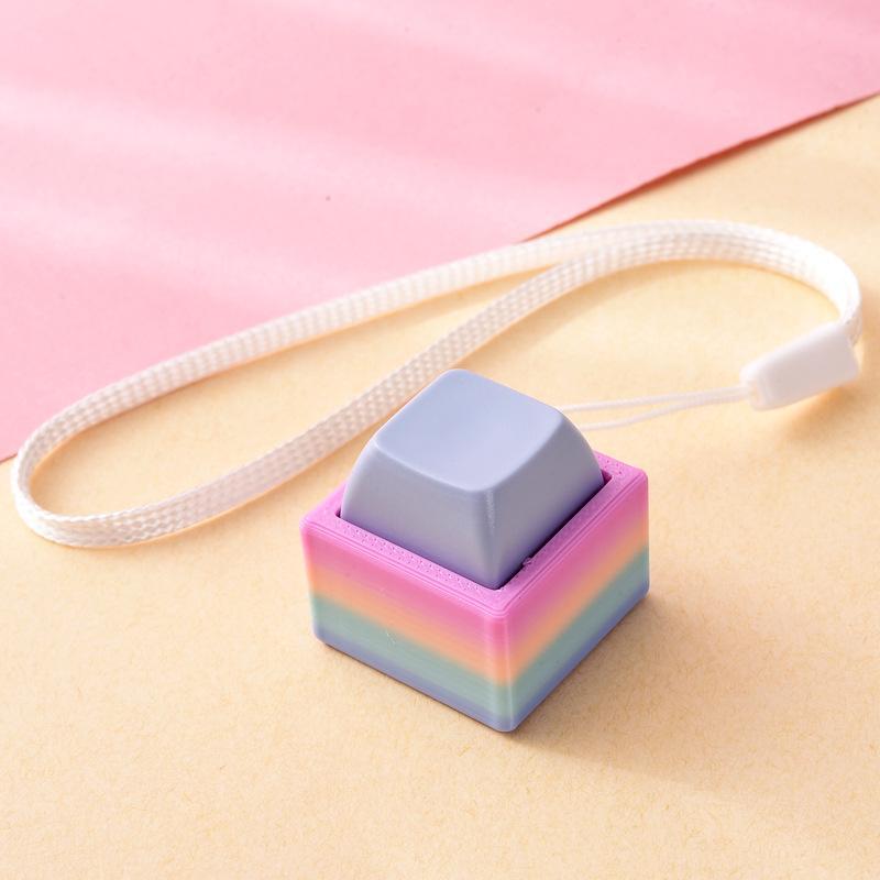 Portable Pocket Stress Relieving Toy with Button Lanyard Anxiety Alleviation for Daily Commute Travel Gifts