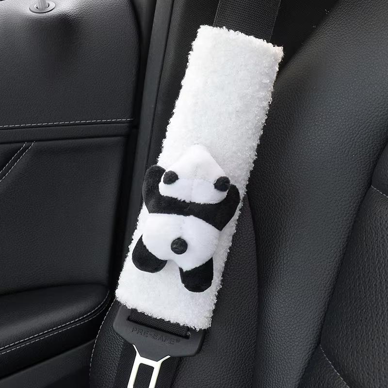 1pc Cute Cartoon Toy Animal Car Seatbelt Cover Seat Belt Harness Cushion Auto Shoulder Strap Protector Pad for Children/ Kids
