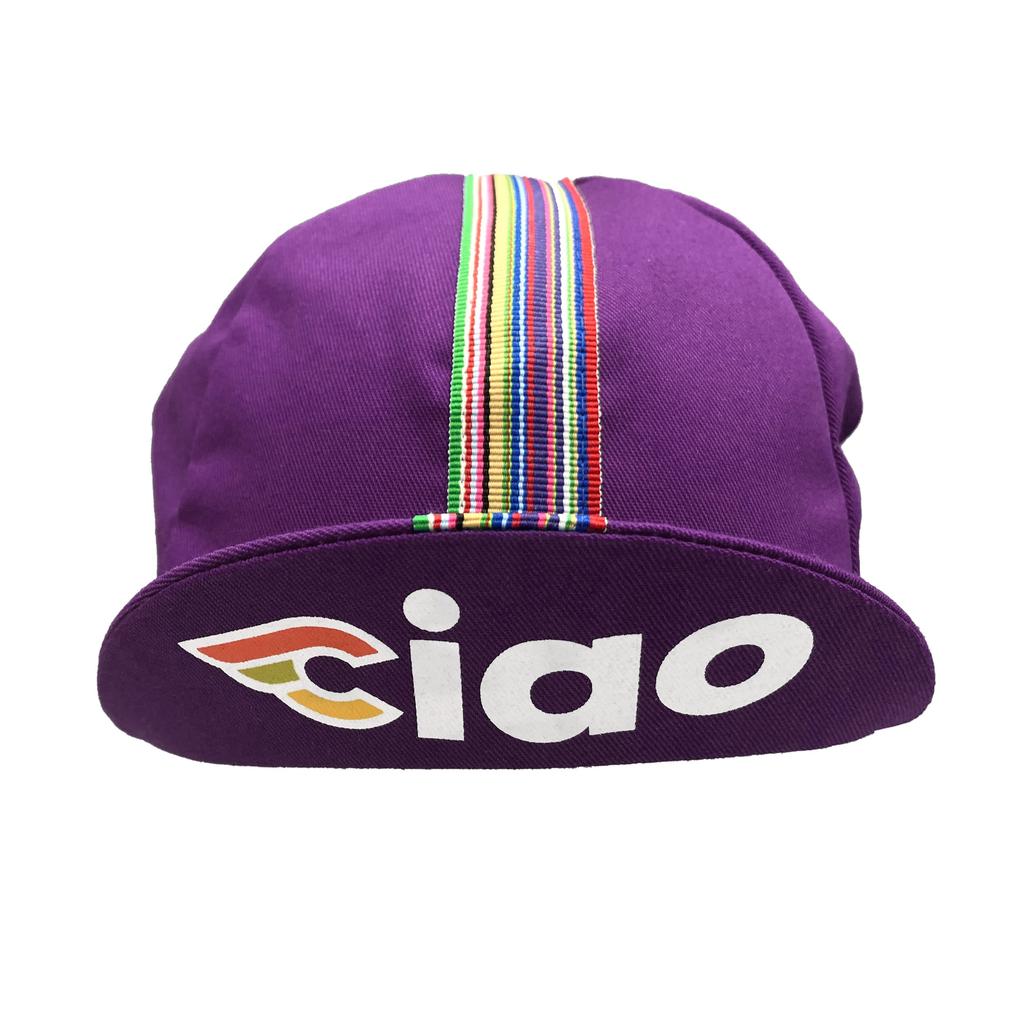 Cinelli Bicycle Road Bike Cycling Wear Hat Cap CINELLI CIAO PURPLE CAP CIAOPUCAP ONE SIZE