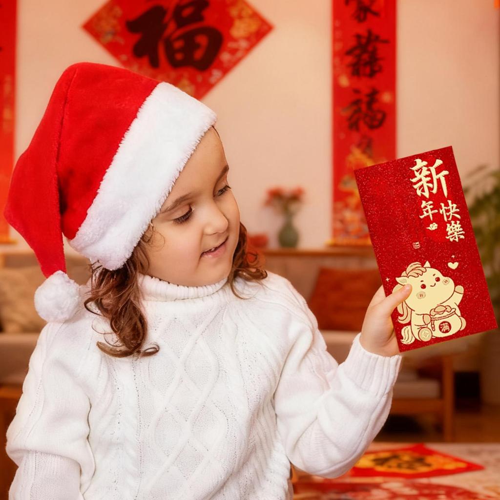 Red Envelopes For Money Gold Foil Embossing Traditional Year Of The Horse Red Envelopes 2026 For Marriage Engagement Birthday