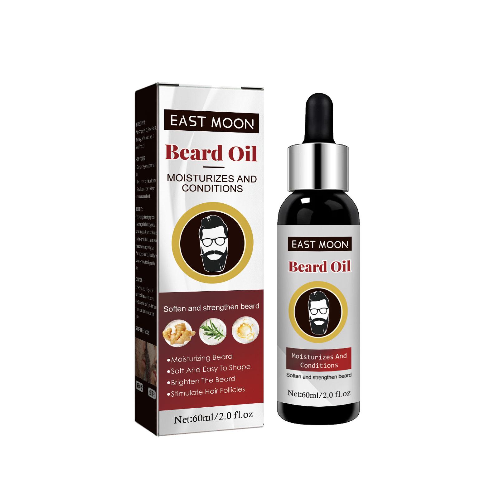 Men Beard Growth Oil Thickening Treatment Root Moisturizing Conditioning Beard Care 60ml