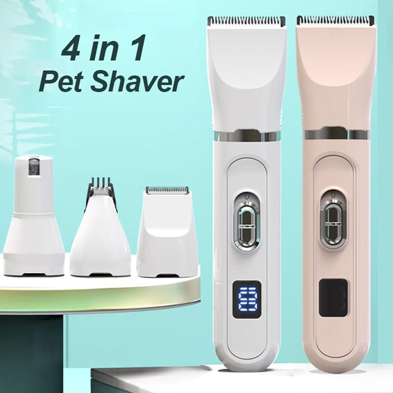 Classic Dog Clippers Low Noise Paw Trimmer Rechargeable Pet Cat Grooming Kit Multifunctional Cordless Quiet Pet Nail Grinder Dog Shaver
