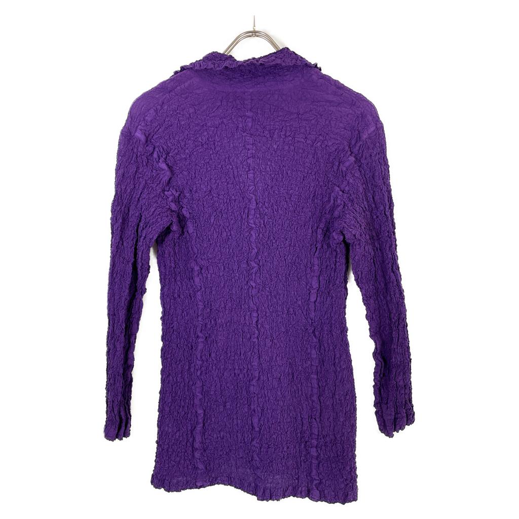 MeISSEYMIYAKE MI14FD501 Purple Button Front Jacket Jacket purpleUsed