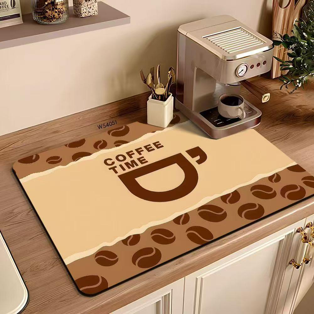 Diatom Mud Absorbent Kitchen Mat for Coffee Machines and Countertops