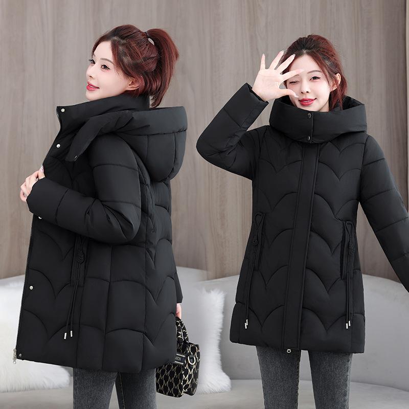 Winter Women's Long Fashionable Slim Warm Simple Versatile Coat