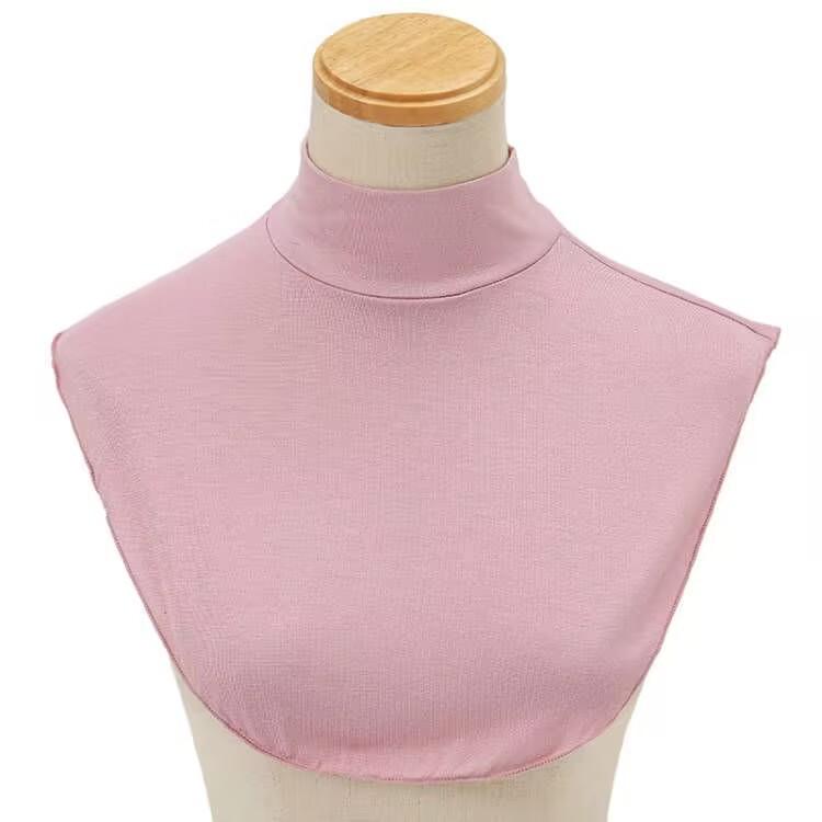 Muslim Hijab Neck Cover Fake Collar Turtleneck Neck for Women False Shirts Collar Cotton Jersey Plain Modal Turtleneck