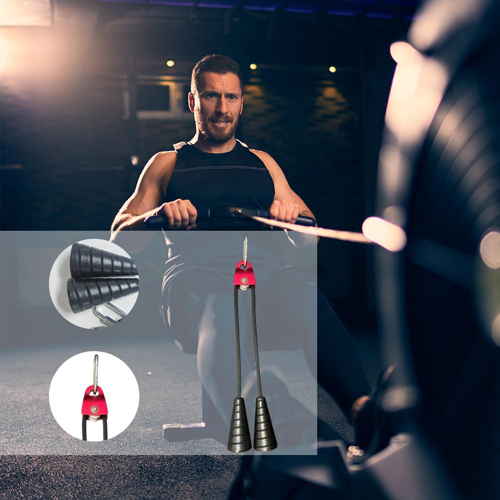 Tricep Rope with Handles LAT Pull Down Bar Ergonomic Triceps Rope Cable Attachment Multi-Function Fitness Handle for Home Gym