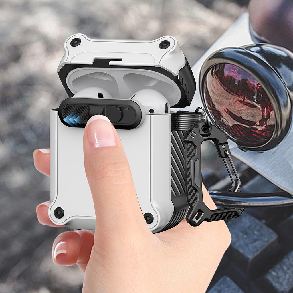 TPU+PC Earphone Cover with Front Lock For Apple AirPods with Wireless Charging Case (2019)/AirPods with Charging Case (2019)/(2016)