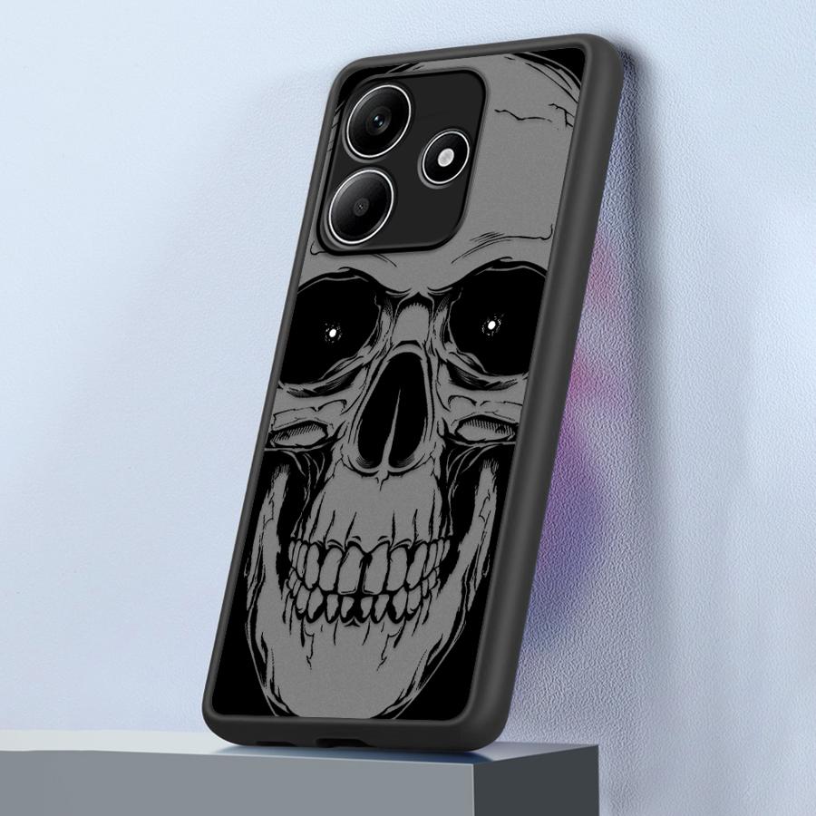 Case for Xiaomi Redmi Note 14 11 10 14C 13C 13 Pro Plus 12 9S A4 Funda Back Phone Cover Skeleton Skull