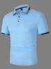 Stylish Men's Short Sleeve Polo Shirt, Casual Fashion Top for Daily Use