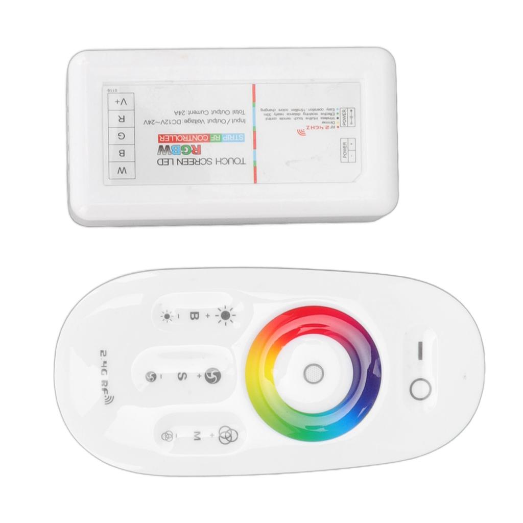 2.4G Wireless RF Touch Dimmer Switch 7 Color RGBW Dimming LED RGB Strip Light Controller DC12 to 24V