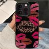 Fashion Lips Leopard Print Phone Case For iPhone 17 Pro Max 16E 16 15 14 13 12 11 Pro 17Air X XR XS Max 7 8 16 Plus Soft Cover