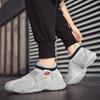 Men's Shoes Breathable Mesh New Flying Woven Casual Shoes Thick Sole One Pedal Lazy Sports Casual Shoes