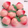 5PCS 3D Lifelike Fruit Miniature Resin Beads Fadeless Color for DIY Bracelet Necklace Jewelry Making Family Craft Activities