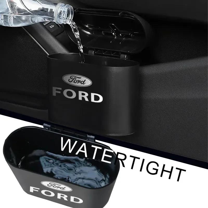 New 2026 Car Sticker Car Trash Can Interior Accessories Storage Box Rubbish Garbage Can For Ford Mustang Niniature Votiture Boss