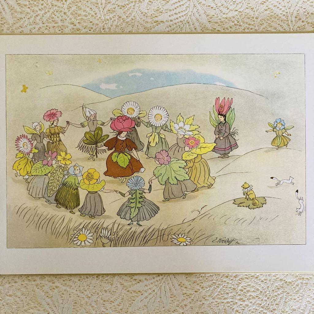 [USED] Western Books, Old Books, German Poetry and Painting Collection, "Flower Fairy Tales", Beautiful Illustrations In Soft Colors
