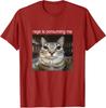 Rage Is Consuming Me - Funny Silly Staring Cat Meme Unisex T-Shirt