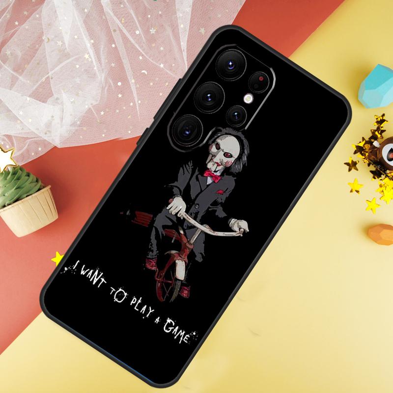 

Чехол-марионетка Пила для Samsung Galaxy S24 S23 S22 Ultra S21 S20 FE Note 20 Note 10 S8 S9 S10 Plus Galaxy S24 Plus