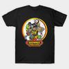 Herren Schwarzes T-Shirt mit Aufdruck Showbiz Pizza - (Odd_Loom) Baumwoll-T-Shirt mit No-Cut-Transferpapier-Druck