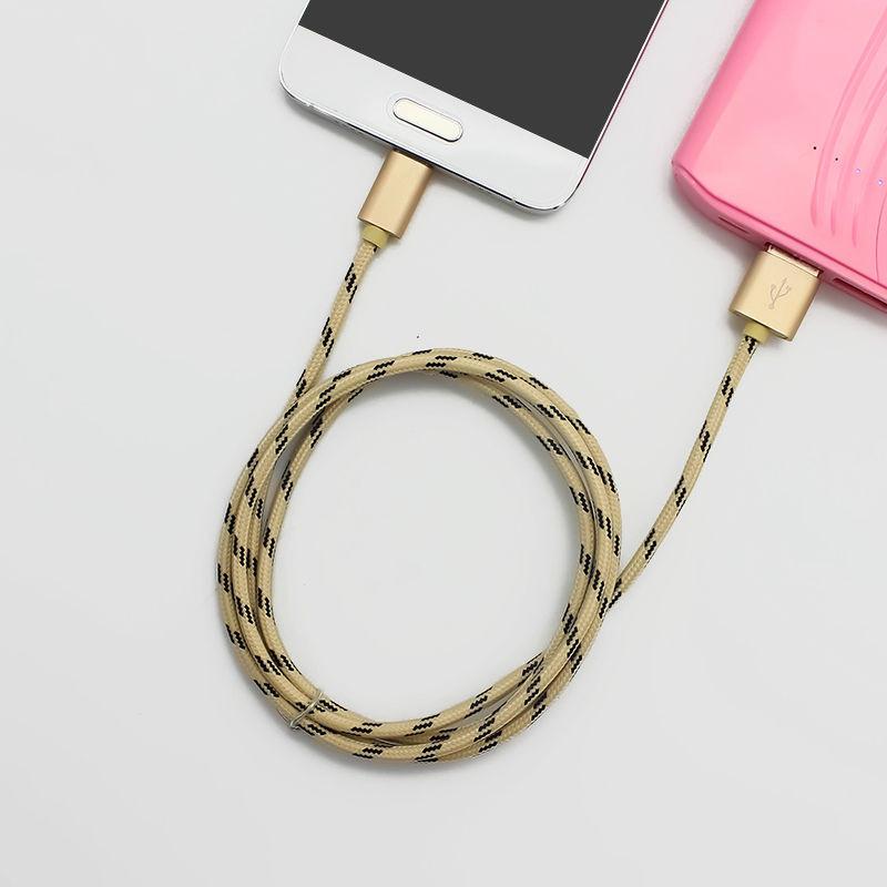 Aluminum Premium Alloy Data Cable Fast Charging Smartphones Tablet Pattern Tiger