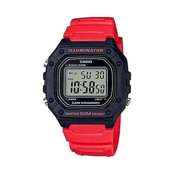 [Casio] CASIO Standard Digital Watch W-218H-4BV Men s Women s Cheap Casio Chipkashi Red Overseas Model [Parallel Import]