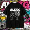 2026 Summer Cotton Tee Indie Folk Cartoon Graphic Unisex WOMEN Plus Size Loose Casual Hip Hop Streetwear Breathable Top Y2k