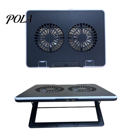 Laptop Radiator Cooler Stand Digital Display Height Adjustable Low Dynamic Lighting Noise Portable Notebook Gaming Cooling Pad Slim