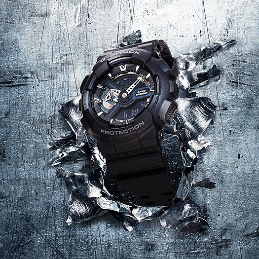 Casio G-SHOCK Men's Resin 200M Water Resistant Digital Shock Resistant Quartz Watch GA-110-1B