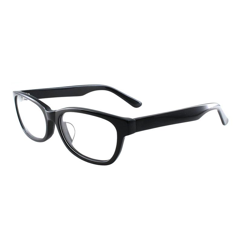 Classic Black Acetate Oval Full-Rim Women's Prescription Glasses Lightweight Comfortable Eyewear for Office and Daily Fashion