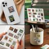 50pcs Postcard Stickers for DIY Scrapbook, Water Bottle, Suitcase Decoration, Waterproof