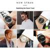 Men's Minimalist Roman Dial Waterproof Stainless Steel Wristwatch with Date, Day, and Luminous Features for All Ages.