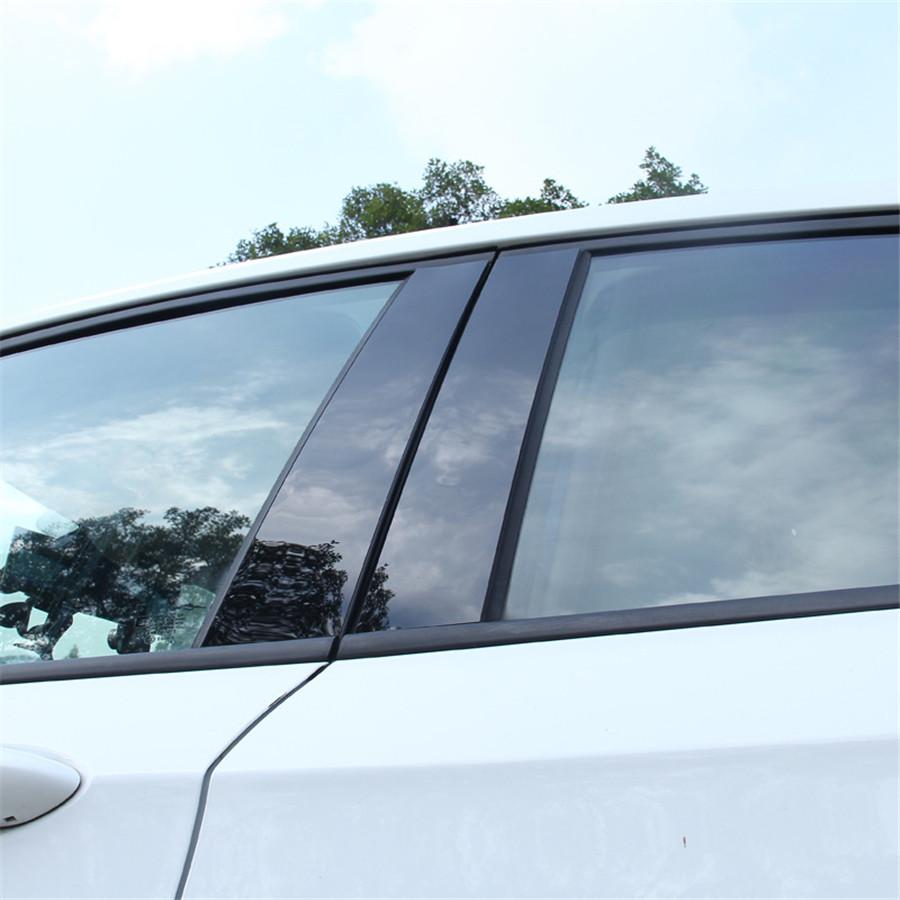8 Pcs For 13-18 Nissan Altima Glossy Black B Pillar Posts Window Door Trim Cover