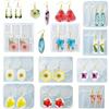 A Top Quality 11Pcs DIY Jewelry Earrings Drop Glue Mold, Epoxy Resin DIY Jewelry Resin Casting Mold, Earrings Making Process