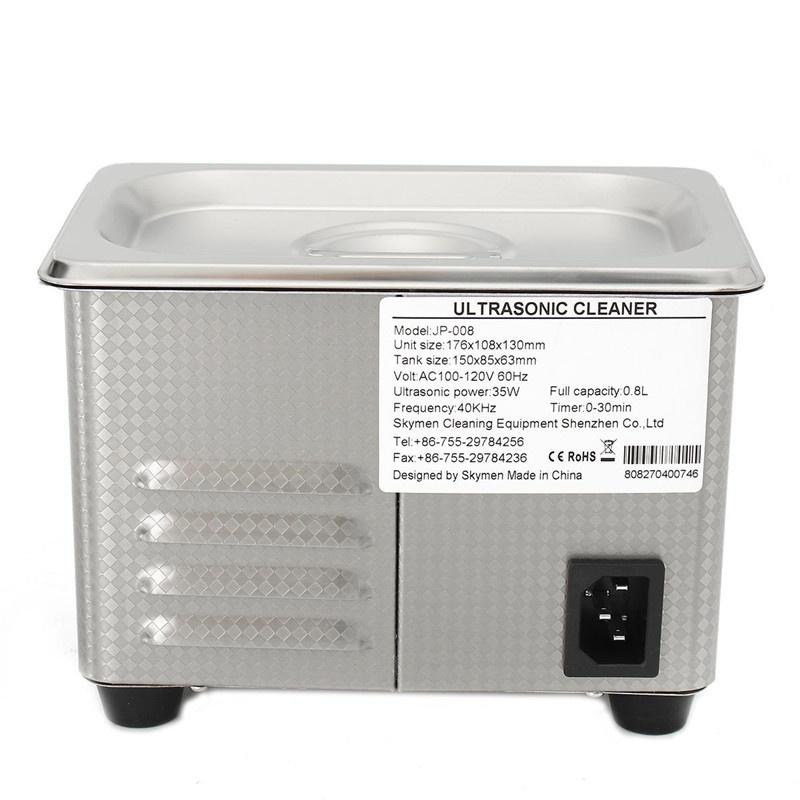 110V/220V Metal Parts 800ml Stainless Steel Basket Ultrasound Jewelry Cleaner Digital Ultrasonic Cleaner Heater Manicure Tools