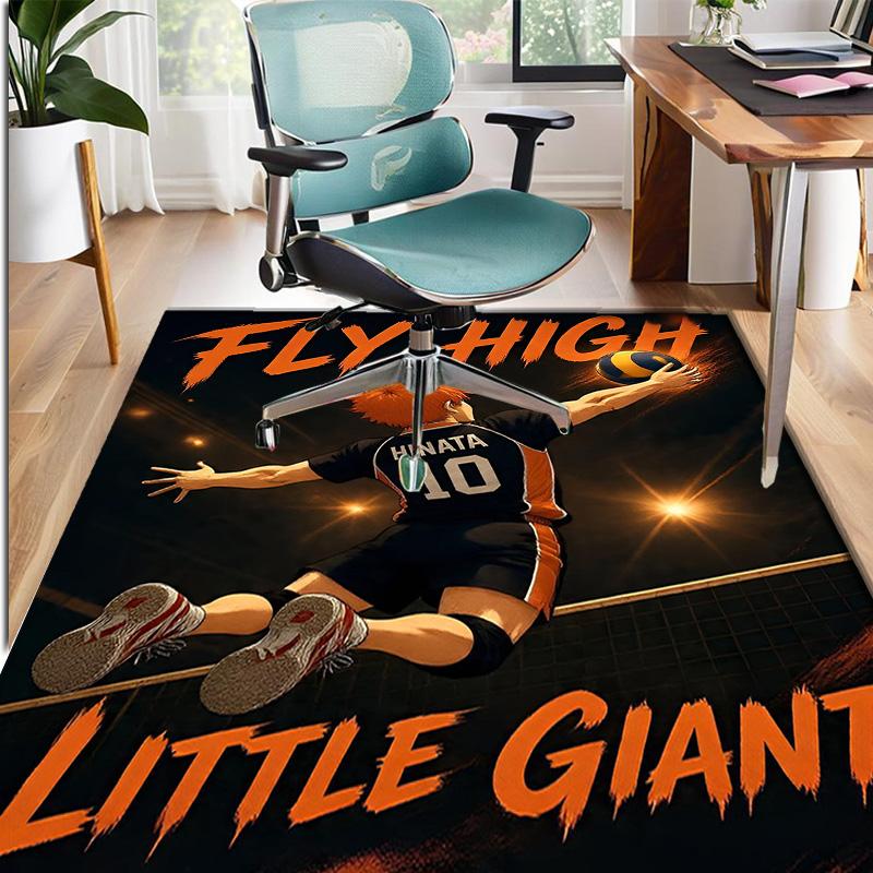 Haikyu Pattern Rug, Indoor/Outdoor Mat, for Picnic, Gameroom, Bedroom, Office, Living Room, Home Decor Carpet, Birthday Gift